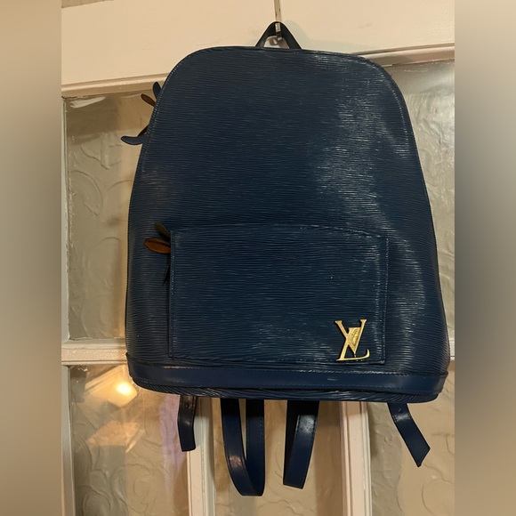 Louis Vuitton Midnight Blue Backpack with Gold Accent - Picture 1 of 3